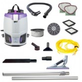 ProTeam GoFit 3 Backpack Vacuum w/ ProBlade Carpet Floor Tool Kit - 3 quart